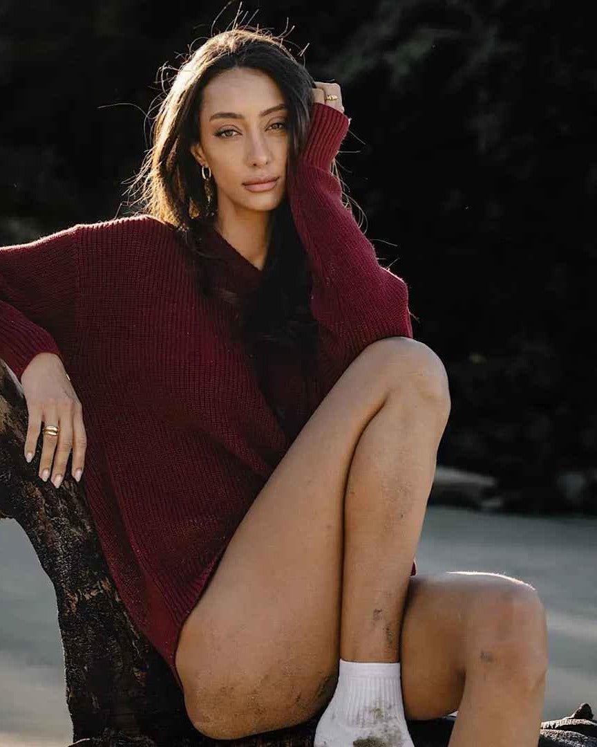 Skoki Organic Cotton Sweater|Burgundy - Sweater- SKM-SWEAT-BUR-S