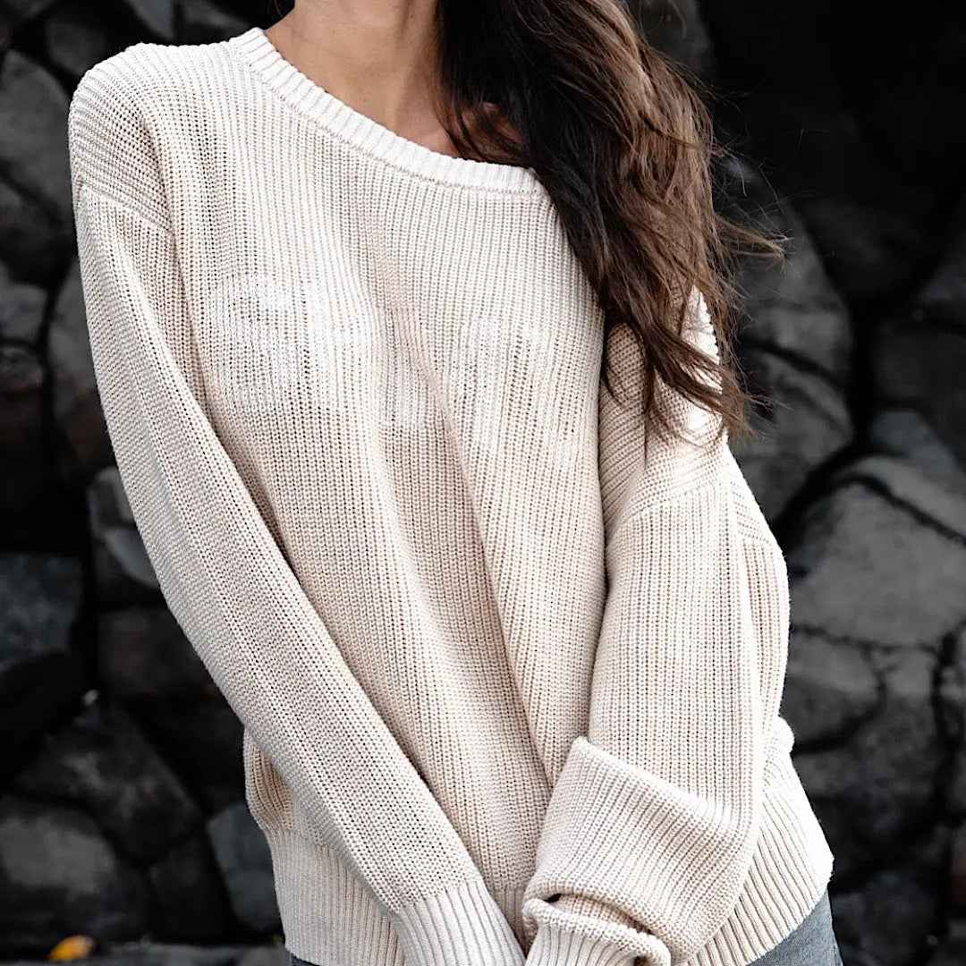 Skoki Organic Cotton Sweater | Oatmeal